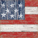 Wooden American flag with stars and stripes