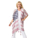 Vintage Americana Tassel Wrap – Lightweight Patriotic Style