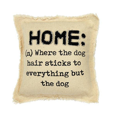Washed 'Home' Dog Pillow - Cozy Decor for Dog Lovers!