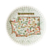 Washington Melamine Platter – 16" Decorative State Map