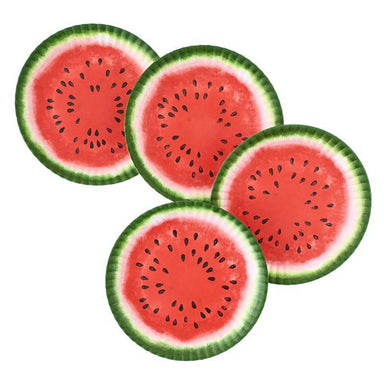 Watermelon Melamine Plates – Set of 4, 9" Summer Fun