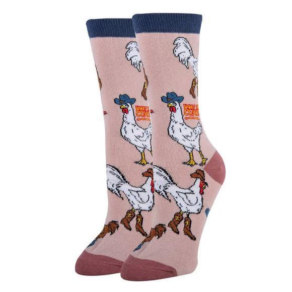 What the Cluck Socks – Fun Mid-Calf Novelty Socks for Women