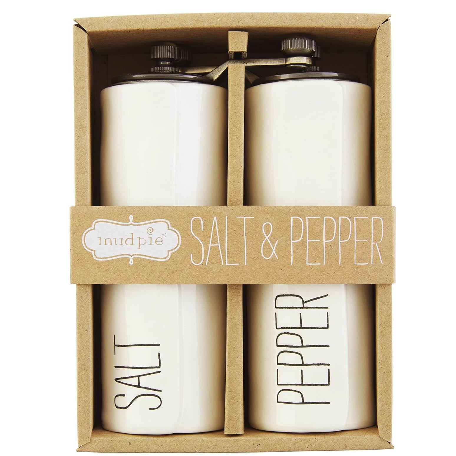  White ceramic salt and pepper in box