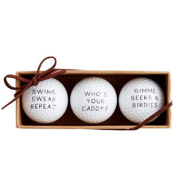 Who's Your Caddy? Golf Ball Set - Set of Three Printed Golf Balls