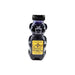 A bear-shaped bottle of Washington Purple Honey with a black cap and a yellow label, shown against a plain white background.