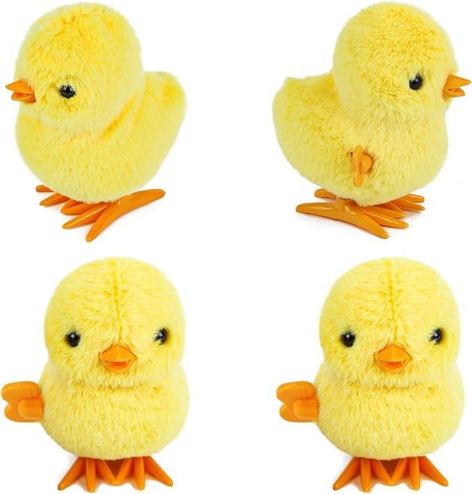 Wind-Up Chick Toy – 3" Plush Springtime Fun