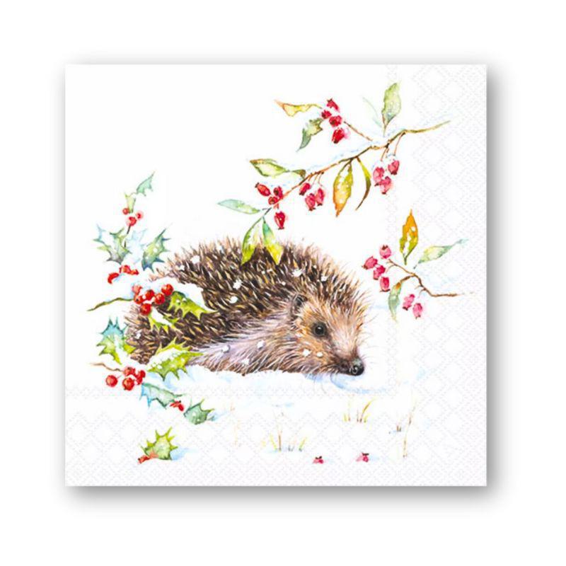Winter Hedgehog 3-Ply Cocktail Napkins – 20 Pack by Ambiente