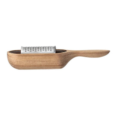 Wooden kitchen grater on a white background