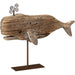 Wooden Whale Sitter – Rustic Coastal Home Decor Accent