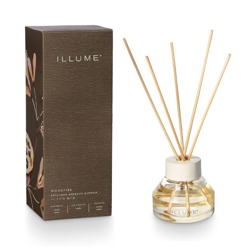 Woodfire Refillable Aromatic Diffuser | Bamboo & Glass | Vegan