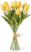 Bright and cheerful Yellow Real Touch Mini Tulip Bundle by K&K Interiors. Features 12 lifelike stems with a soft-touch PU foam finish. Perfect for spring styling, home décor, and indoor arrangements—no maintenance required.