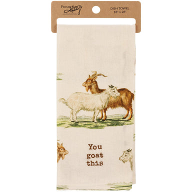 You Goat This Kitchen Towel – Farmhouse Cotton Linen Blend by Primitives by Kathy