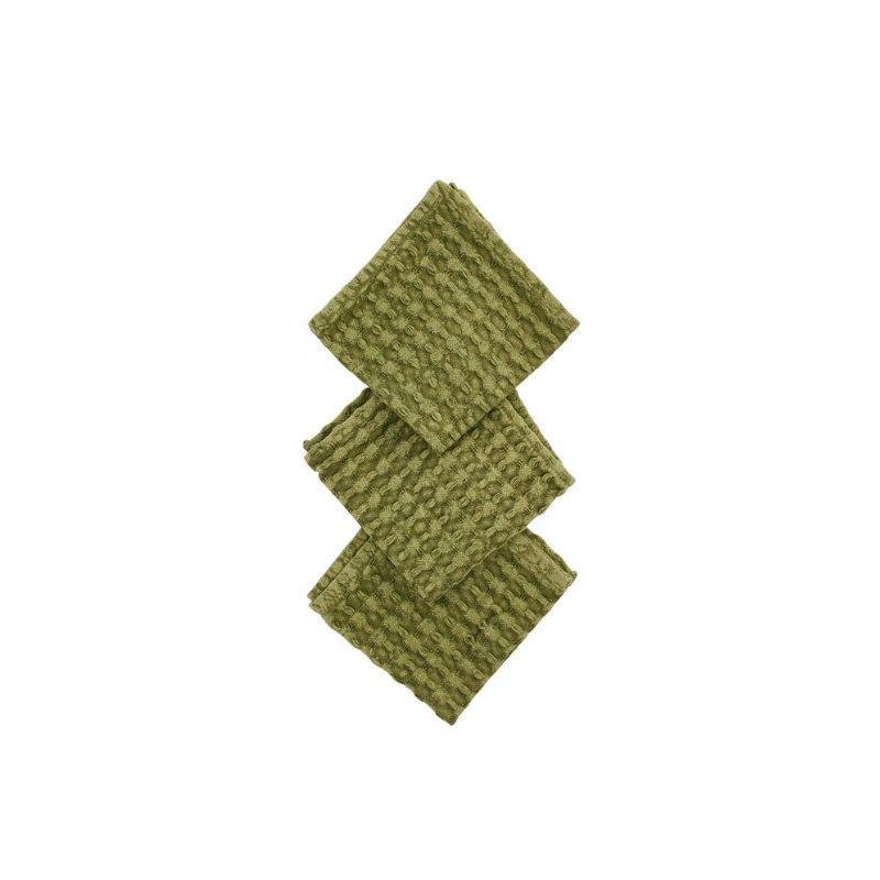 AH2965 SQ Cotton Waffle Weave Dish Cloths - Green - Port Gamble General Store & Cafe