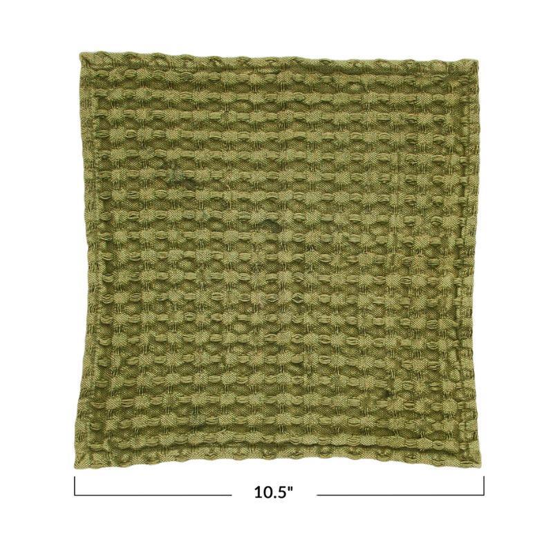 AH2965 SQ Cotton Waffle Weave Dish Cloths - Green - Port Gamble General Store & Cafe