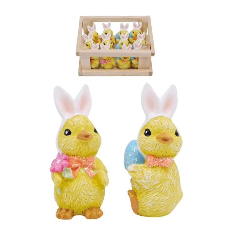 Resin Easter Bunny Chickadee