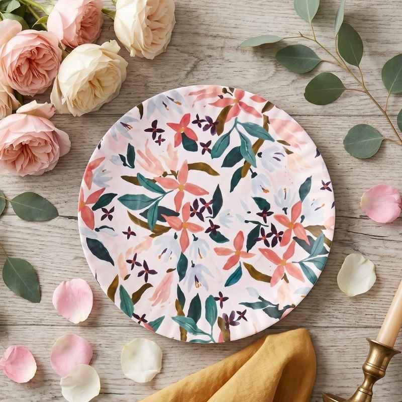 Floral Plates Melamine Set of 4 ME0455