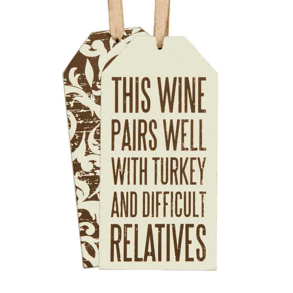 Relatives Bottle Tag – Humorous Wine Accessory for Gifting