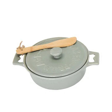 brie stoneware baker grey