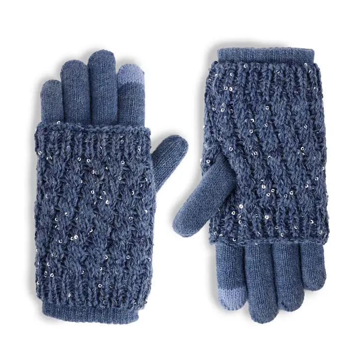 Glitzy Convertible Touchscreen Gloves