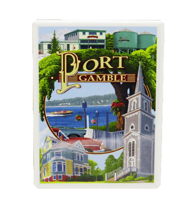 Port Gamble Town Scenes - LP Magnets - Port Gamble General Store & Cafe