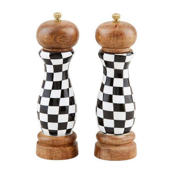 Checkered Salt & Pepper Grinders - Port Gamble General Store & Cafe