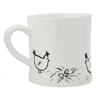 Mug with Chicken Drawing & Funny Caption - DF1280A - Port Gamble General Store & Cafe