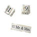 3 wooden white and distressed painted Countdown to Mr & Mrs calendar Blocks