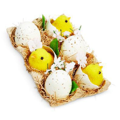 Crate of Speckled Eggs and Chicks - Port Gamble General Store & Cafe