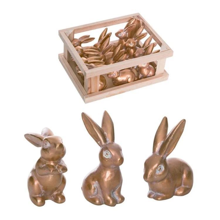 Mini Bronze Resin Bunny