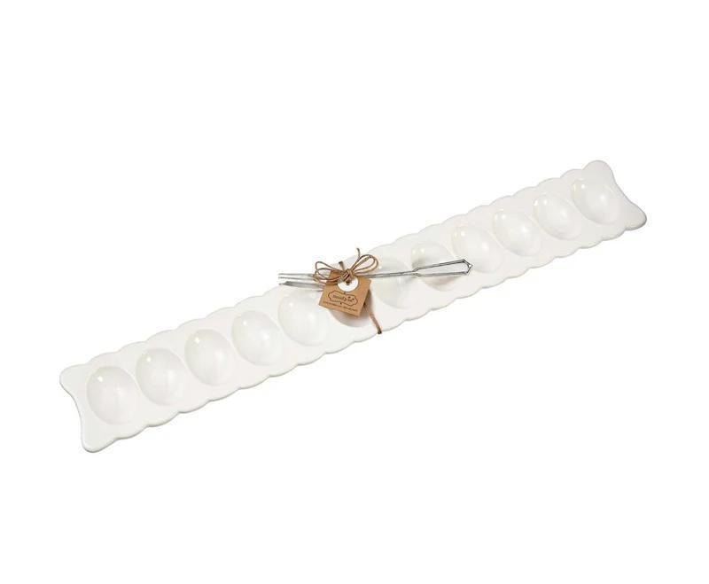 Deviled Egg Scalloped Tray Set - Port Gamble General Store & Cafe
