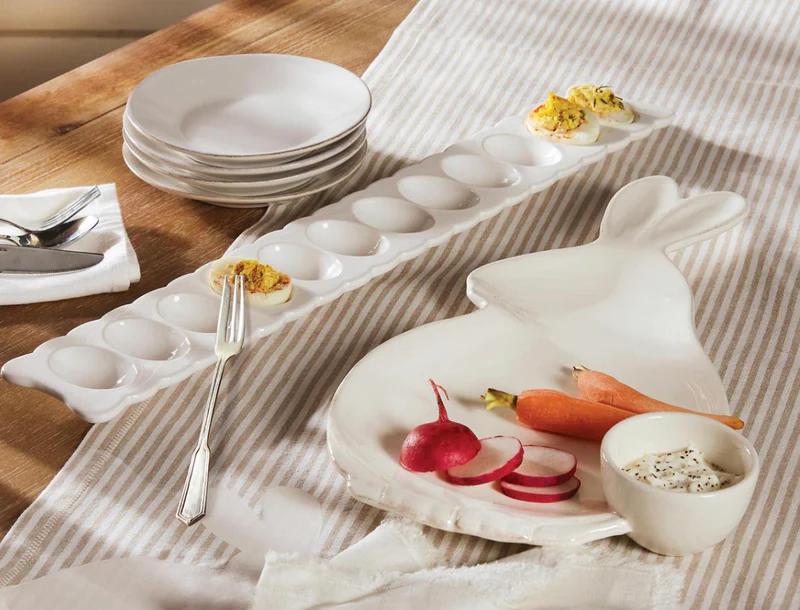 Deviled Egg Scalloped Tray Set - Port Gamble General Store & Cafe