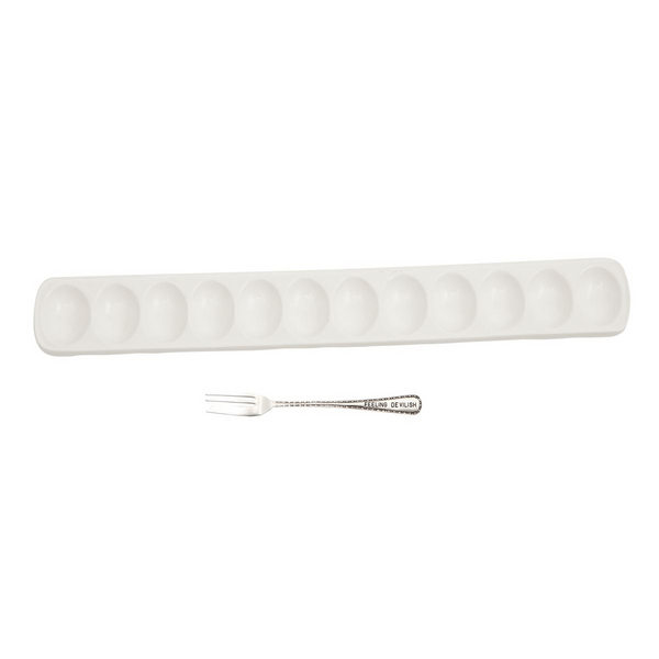 Deviled Egg Tray - Feeling Devilish Fork - Port Gamble General Store & Cafe