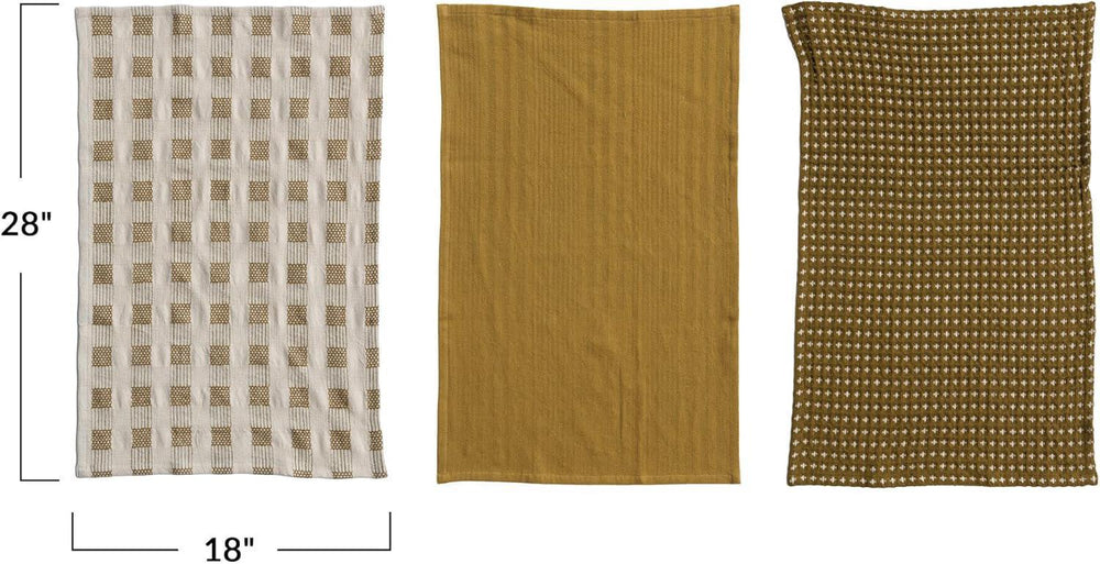 DF6932 Cotton Woven Tea Towel Set Of 3 - Port Gamble General Store & Cafe