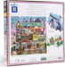 Eeboo puzzle box with colorful illustration of a house and puzzle pieces.