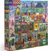 Jigsaw puzzle box featuring a colorful illustration of an alchemist's home with various rooms and activities.