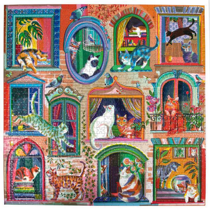Eeboo Puzzle - Cats in Window - Port Gamble General Store & Cafe