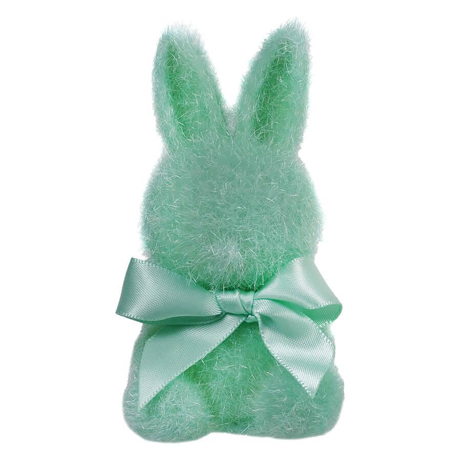Flocked Sitting Bunny - 8 asst colors - Port Gamble General Store & Cafe