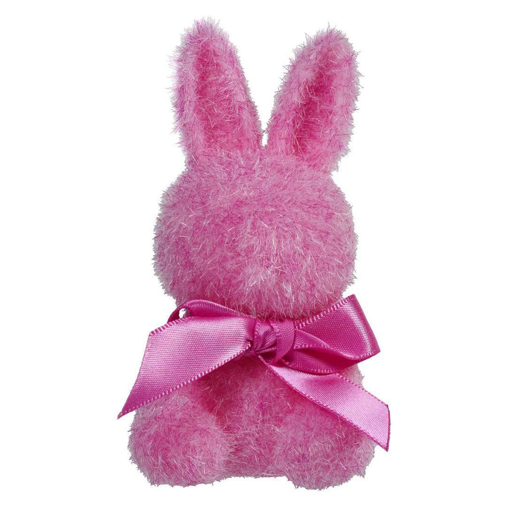 Flocked Sitting Bunny - 8 asst colors - Port Gamble General Store & Cafe