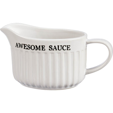 gravy dish with "Awesome Sauce" sentiment in slate gray