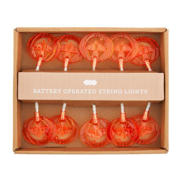 Spooky Jack-O-Lantern String Lights – 48” LED Halloween Decor