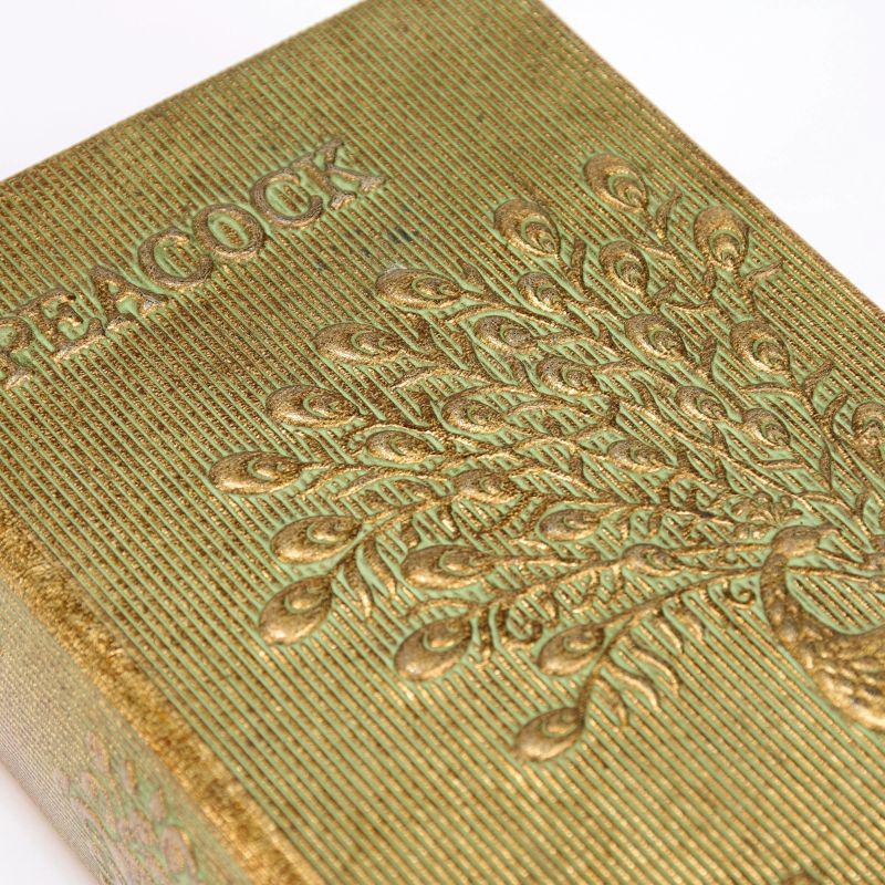 Hidden Storage Book Box - Gold Peacock - Port Gamble General Store & Cafe