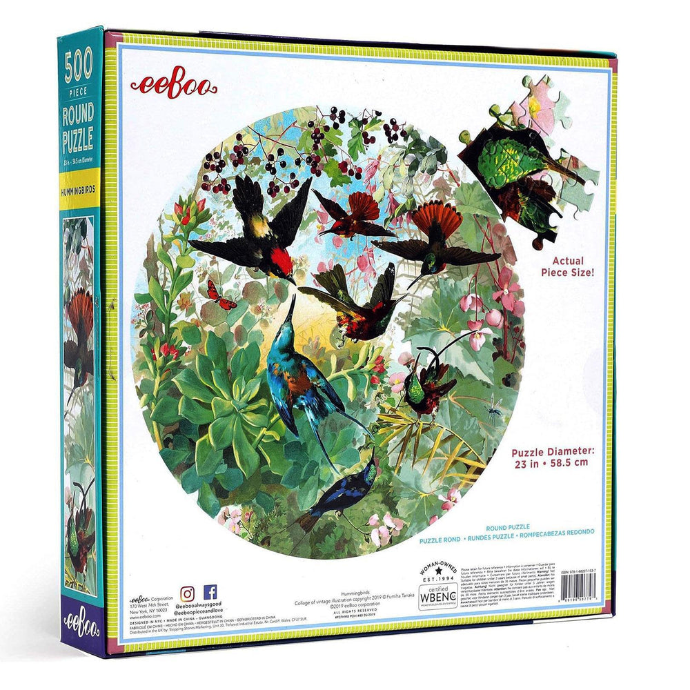 "Hummingbirds" 500 Piece Round Puzzle - Port Gamble General Store & Cafe
