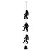 Laser Cut Bigfoot Wind Chime – Iron, 29" Long, Cryptid Charm