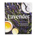Book cover of 'Lavender' with lavender flowers, a bowl, and a candle on a white background
