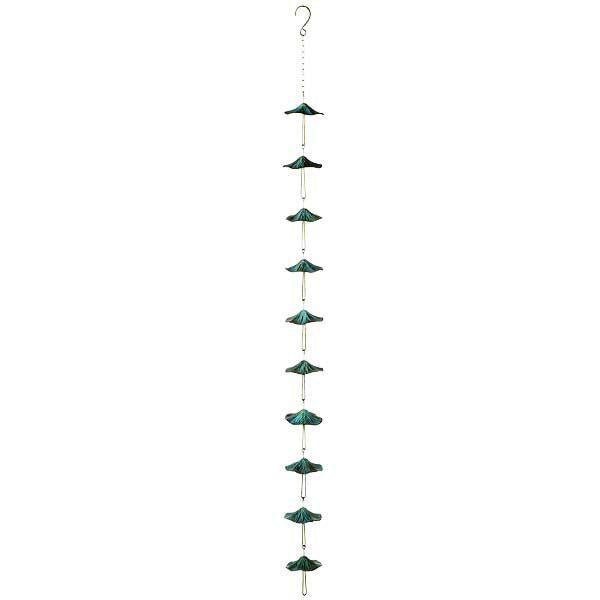 Lg Green Mushroom Rain Chain - Port Gamble General Store & Cafe