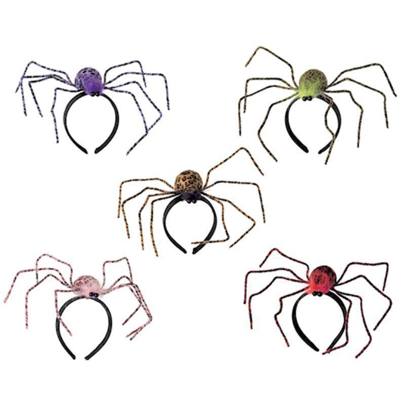 Leopard Pattern Spider Headband, 5 Asst.