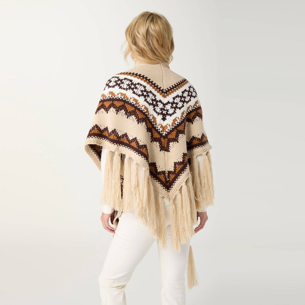Austen Wrap with Fringe-Fall: Brown Mix