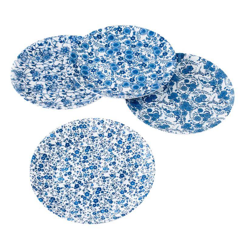 Blue Liberty Floral Melamine Plates set of 4