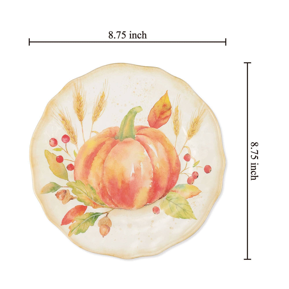 Harvest Pumpkin 8.75" Melamine Plate