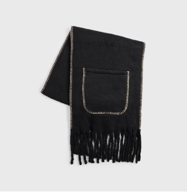 Marnie Pocket Scarf - Black